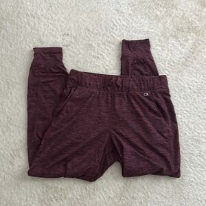 GAP‎ Brushed Tech Jersey Pants Joggers in Deep Burgundy size S